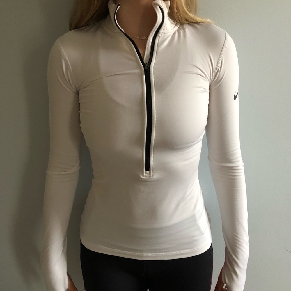 Nike Women’s Pro Warm Half Zip white XS
